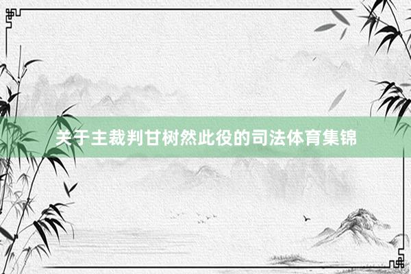 关于主裁判甘树然此役的司法体育集锦